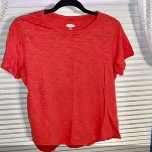 Old Navy everywear dark orange solid short-sleeve t-shirt top shirt EUC women M